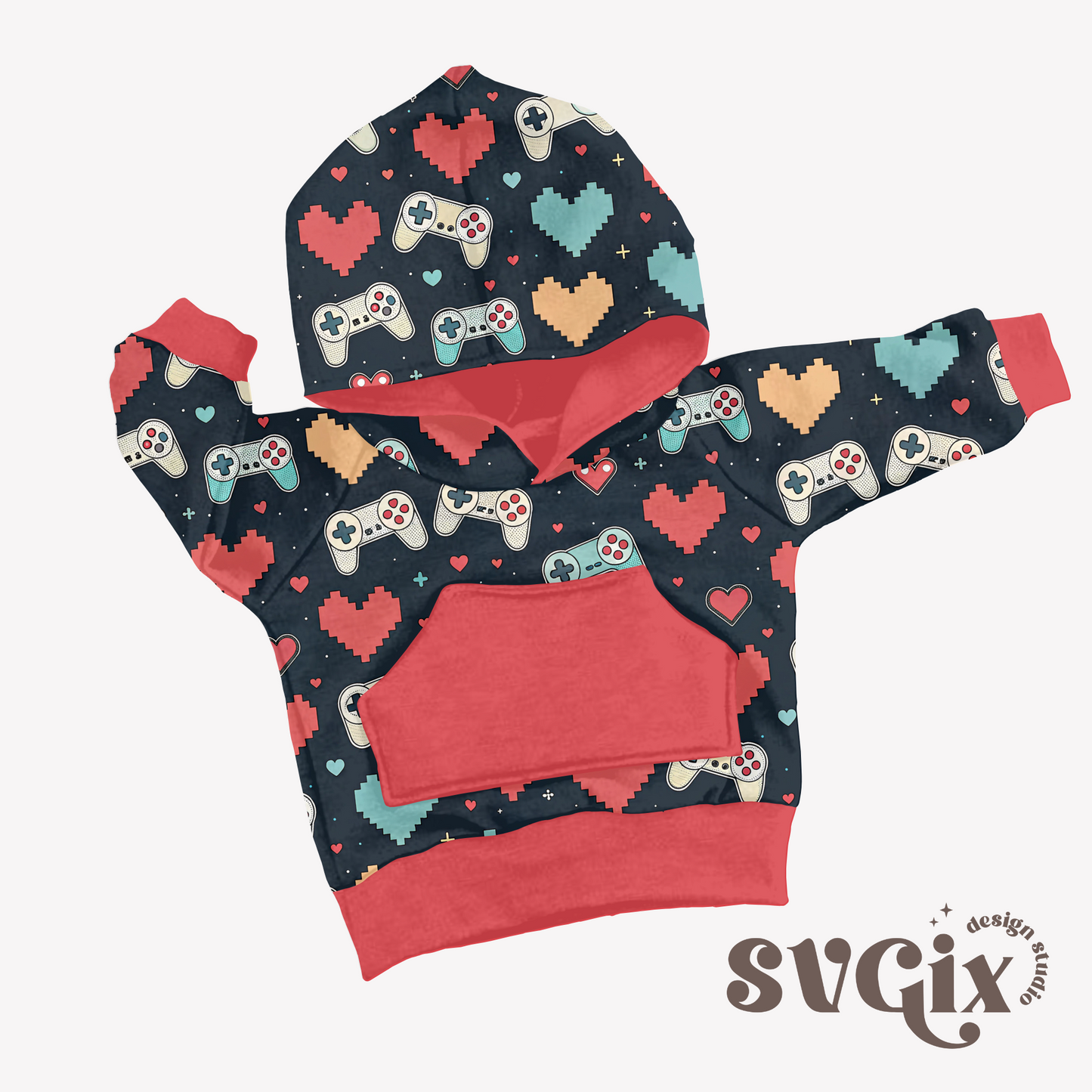Vday Gamer Seamless Pattern