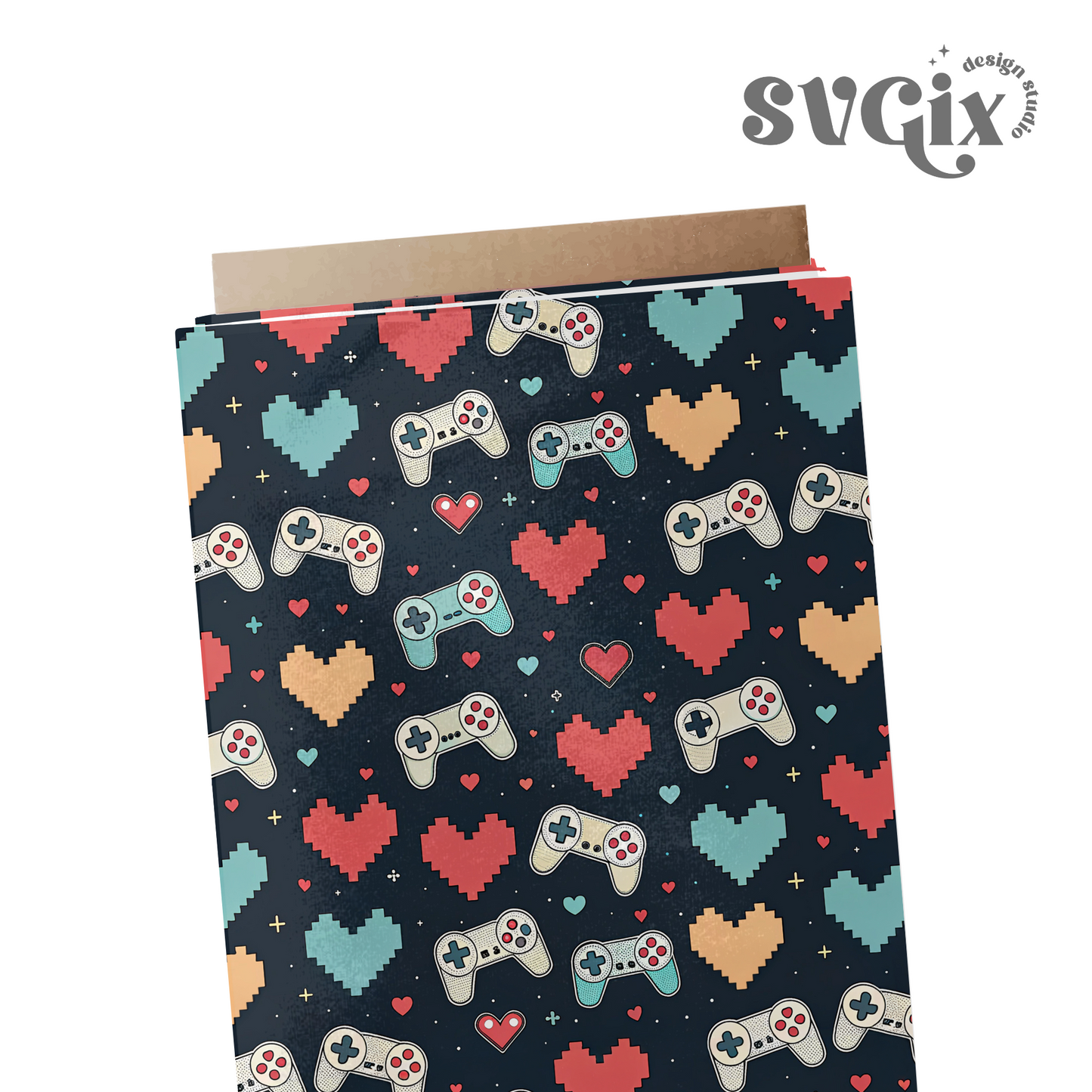 Vday Gamer Seamless Pattern