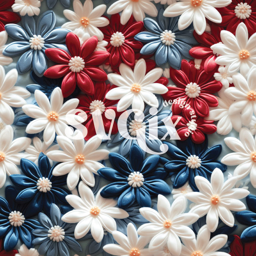 Velvet FOJ Flowers Seamless Pattern
