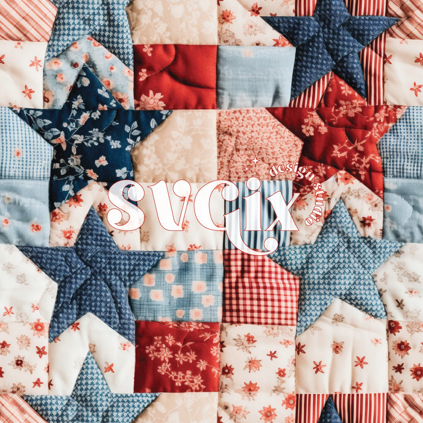 Vintage FOJ Quilt Patchwork Seamless Pattern
