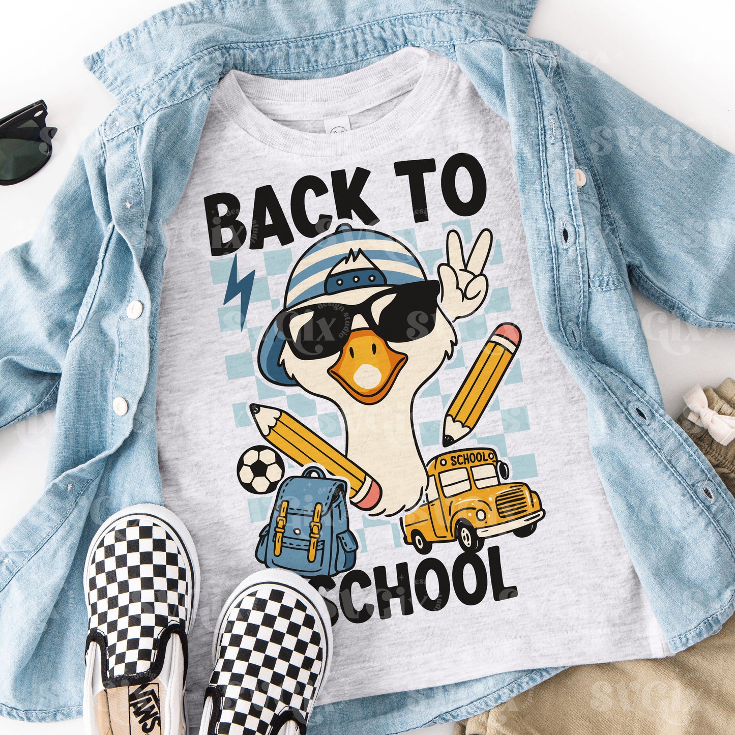 Back School Goose Boy PNG SVG