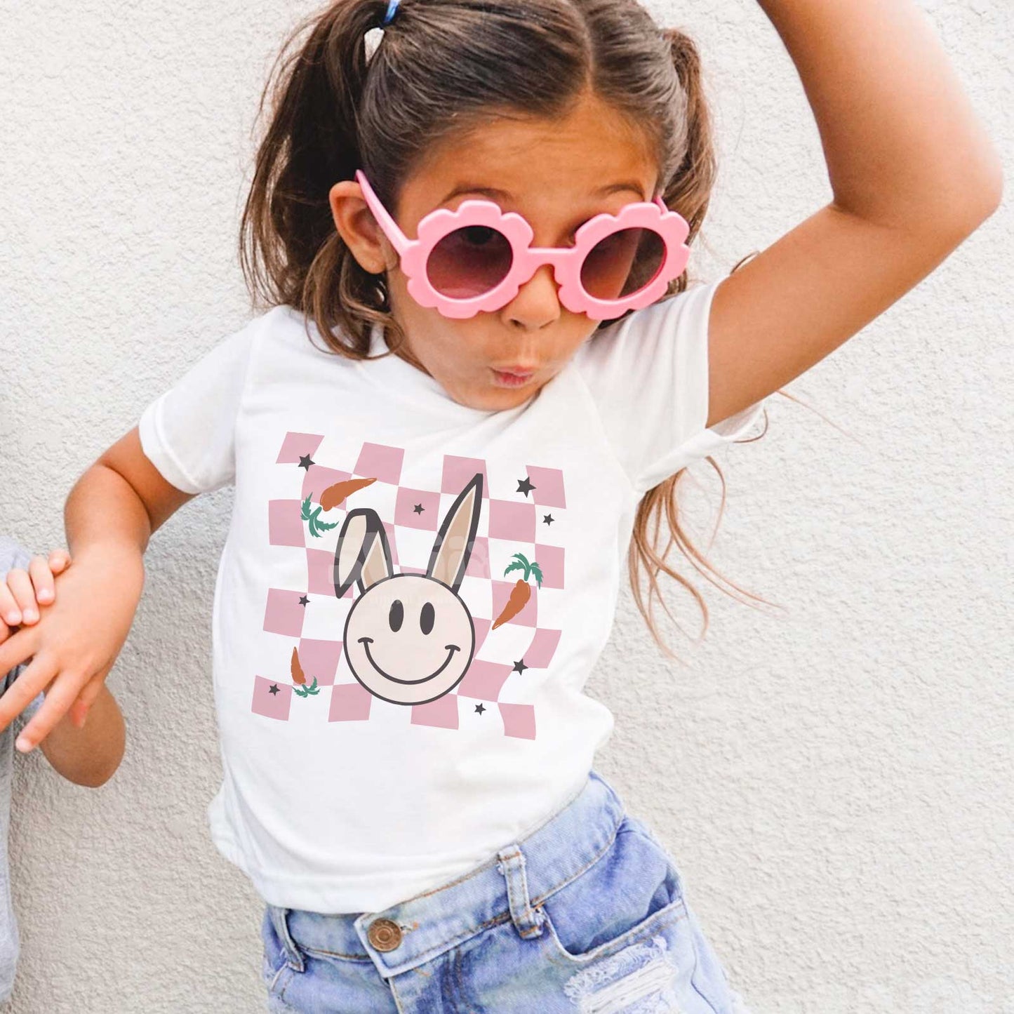 Easter Girl Checkers PNG - SVGix