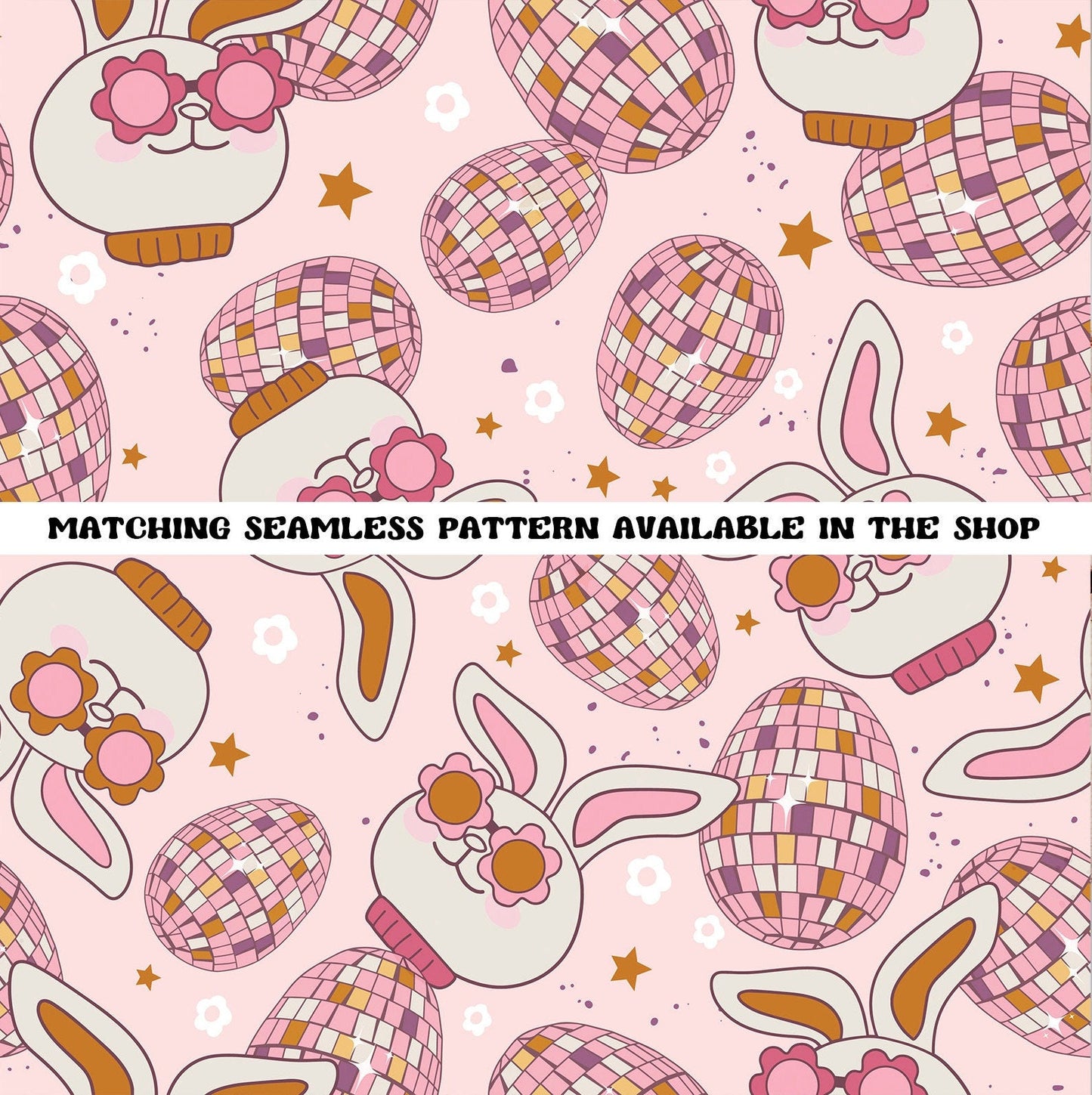 ❀ Groovy Bunny Disco Retro PNG - SVGix