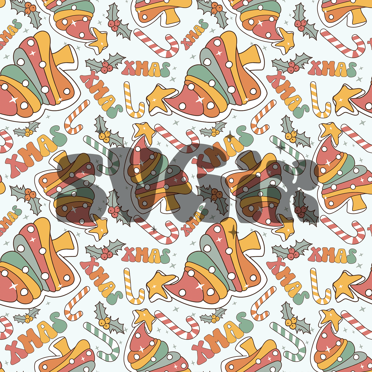 â Groovy Christmas Seamless Pattern - SVGix