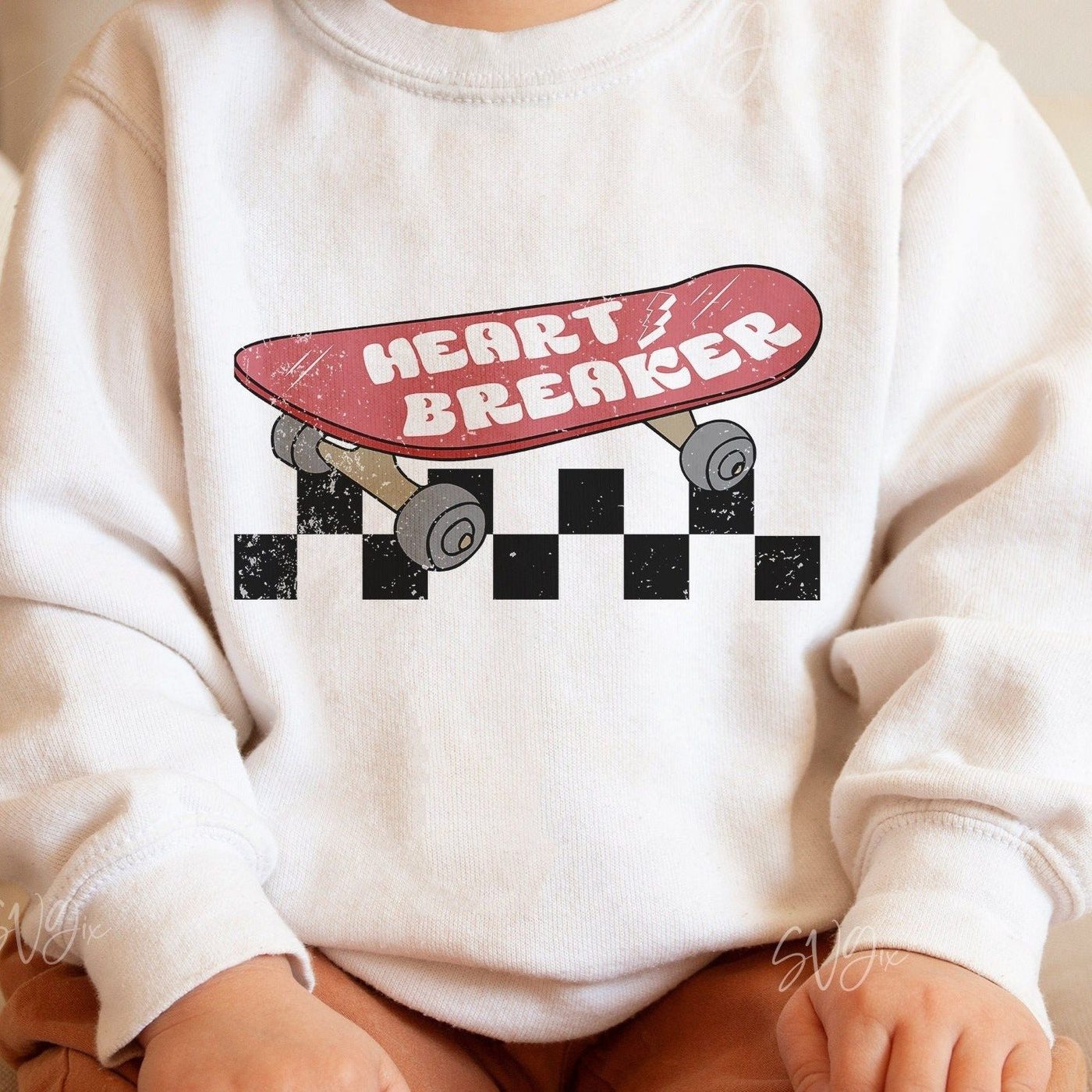 ❀ Heart Breaker Skateboard Boy Valentines PNG - SVGix
