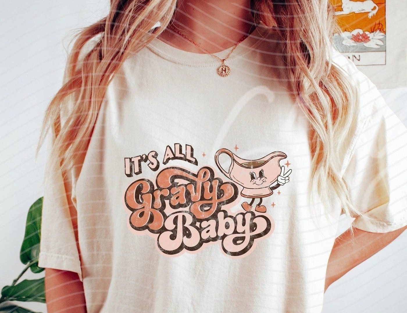 ❀ Its all gravy baby fall thanksgiving retro PNG - SVGix