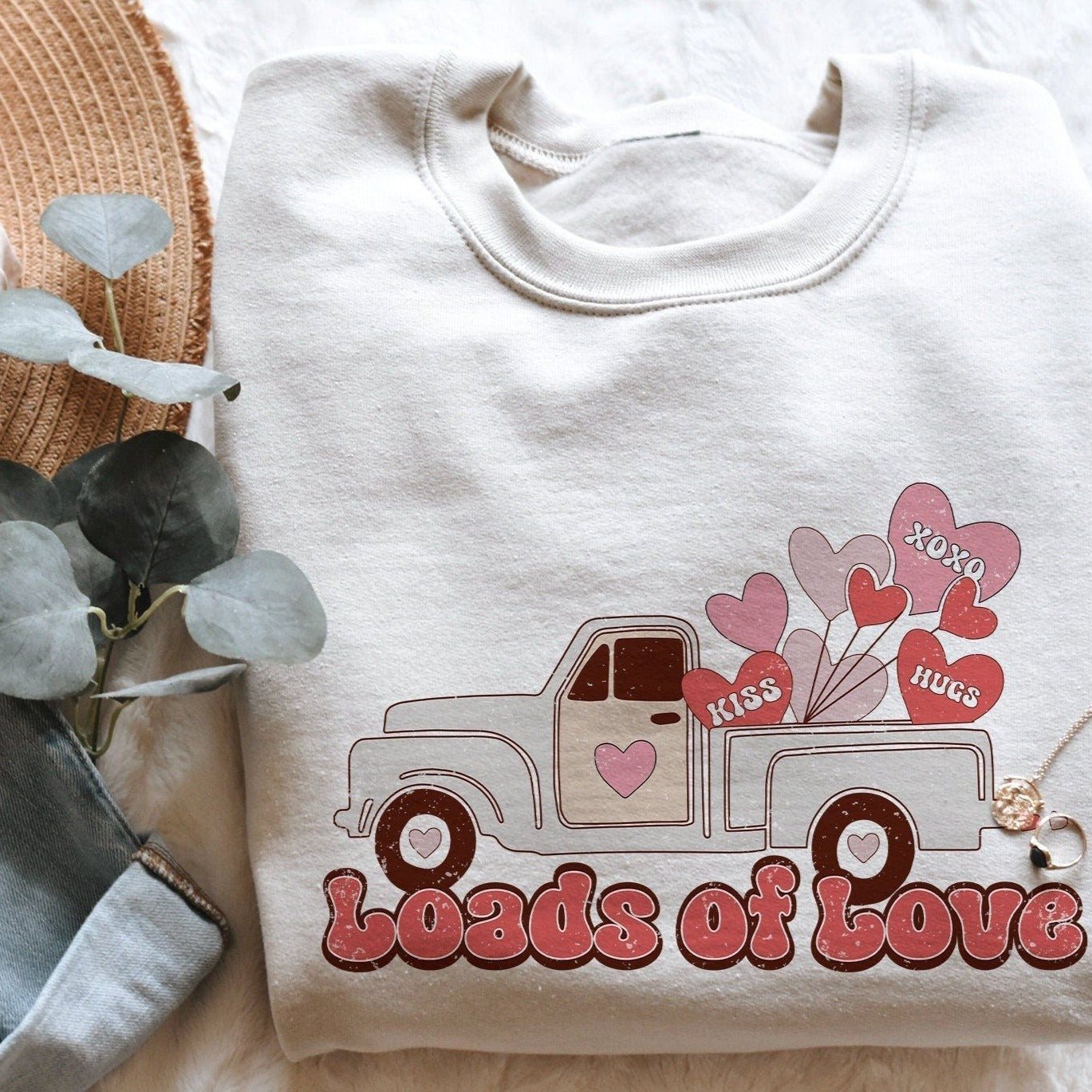 ❀ Loads Of Love Valentine Truck PNG - SVGix