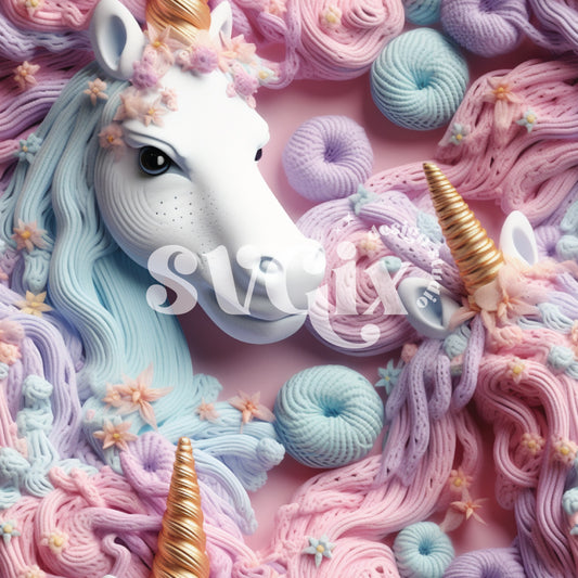 3d Knit Unicorns Seamless Pattern - LIMITED 12 UNITS
