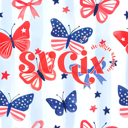 4th July Butterfly Coquette Seamless