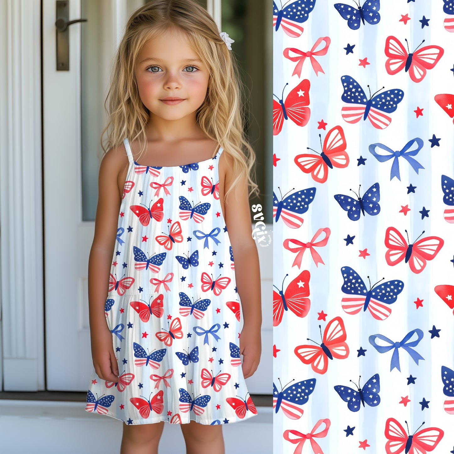 4th July Butterfly Coquette Seamless