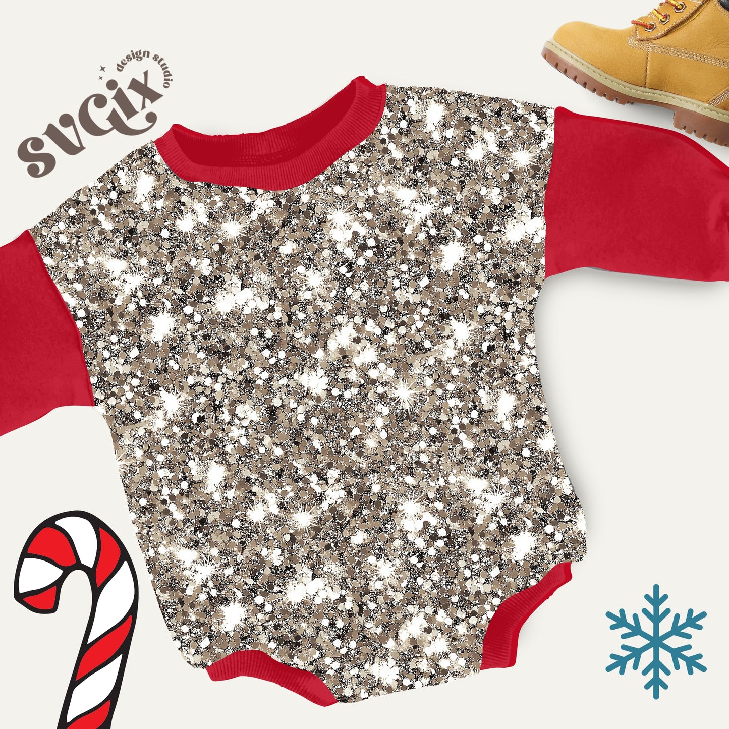 Silver /Gold Glitter Seamless Pattern