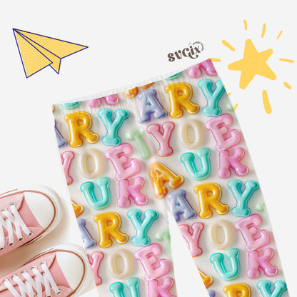Back to School Letters Alphabet 3d Seamless Pattern