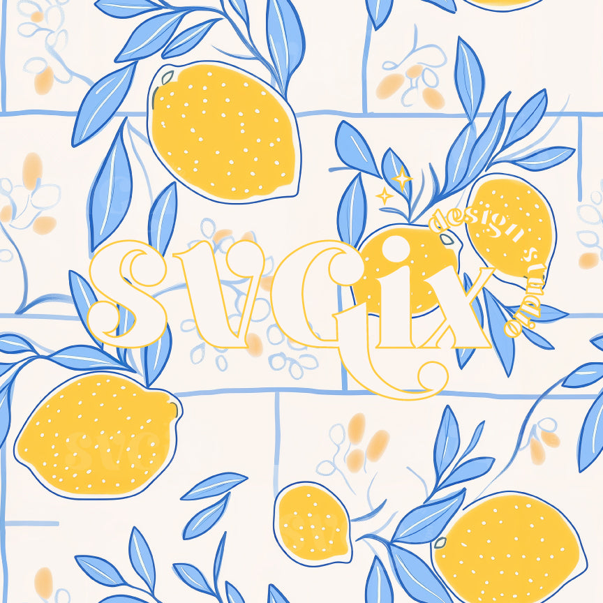 Amalfi Lemons Seamless Pattern