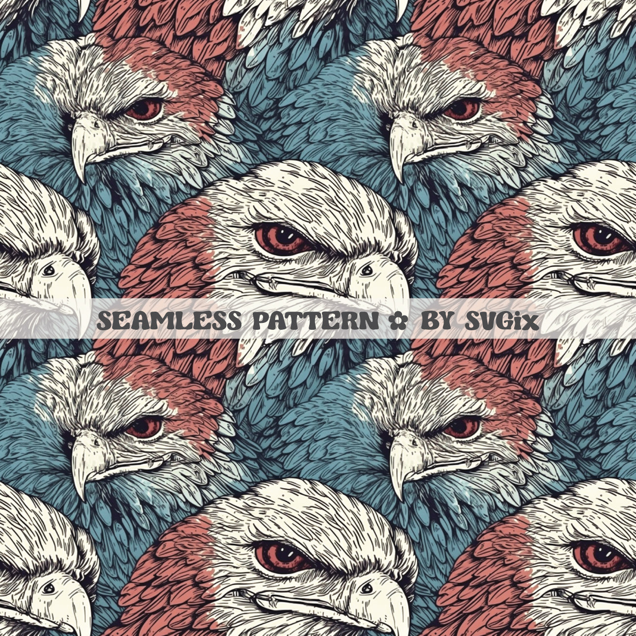 Patriotic Eagle Seamless