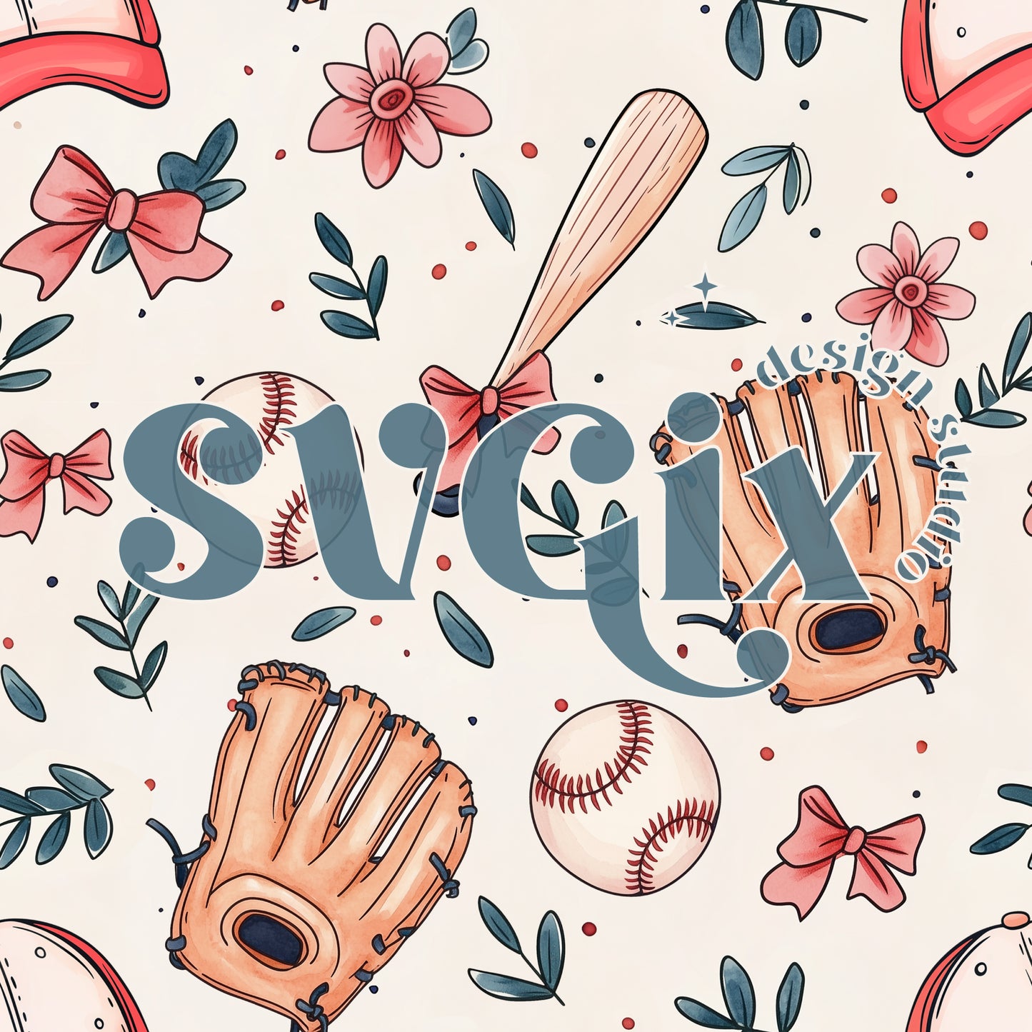 Girly Baseball Seamless