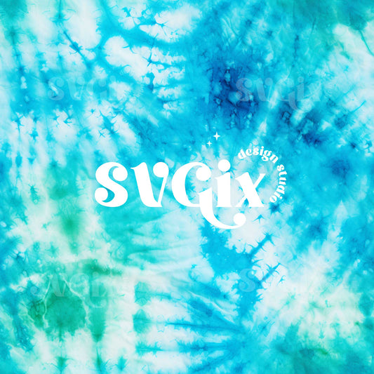 Blue Green Tie Dye Seamless Pattern