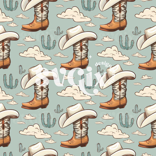 Neutral Western Seamless Pattern