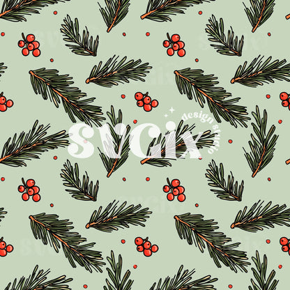 Christmas Evergreen III Seamless Pattern