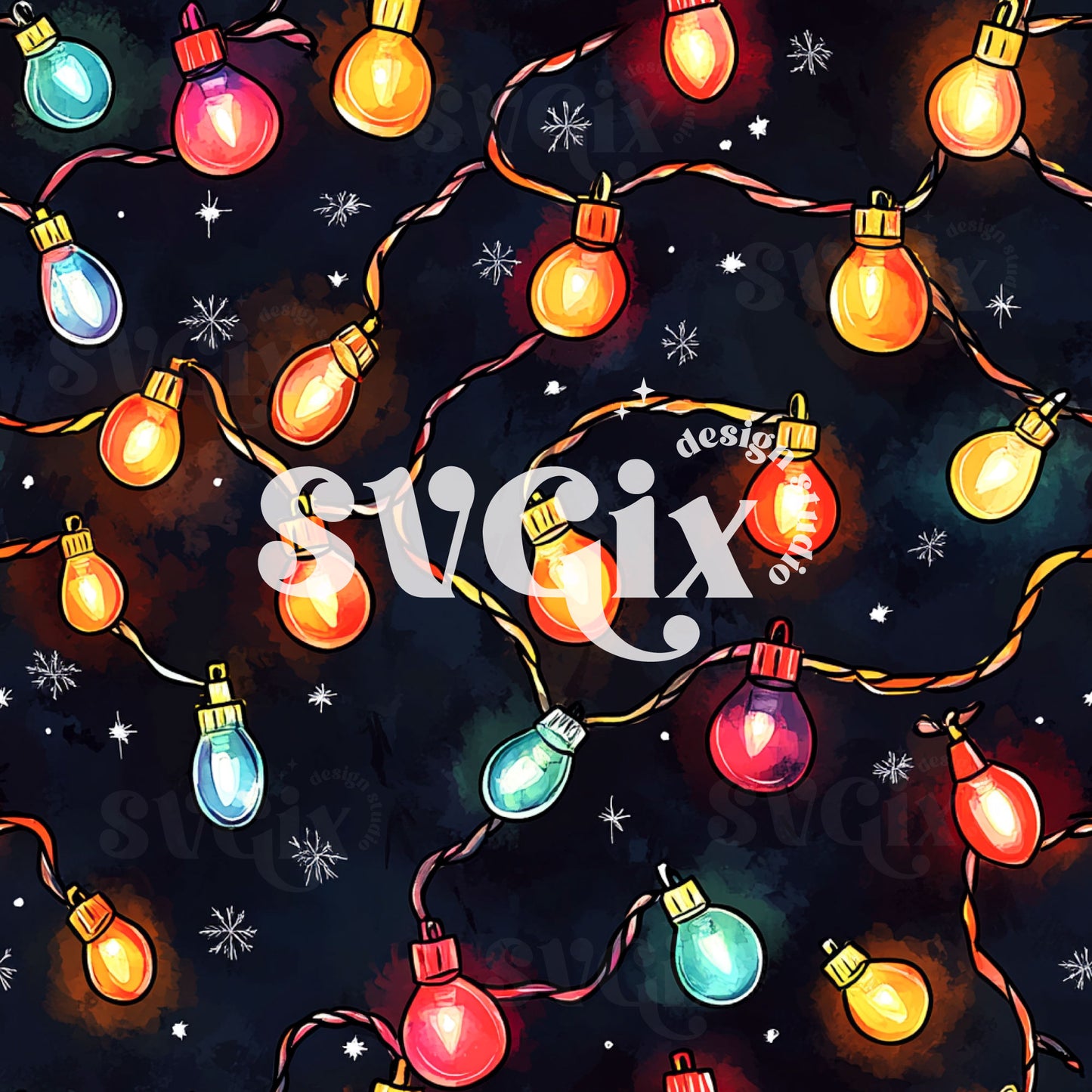 Christmas Lights I Seamless Pattern