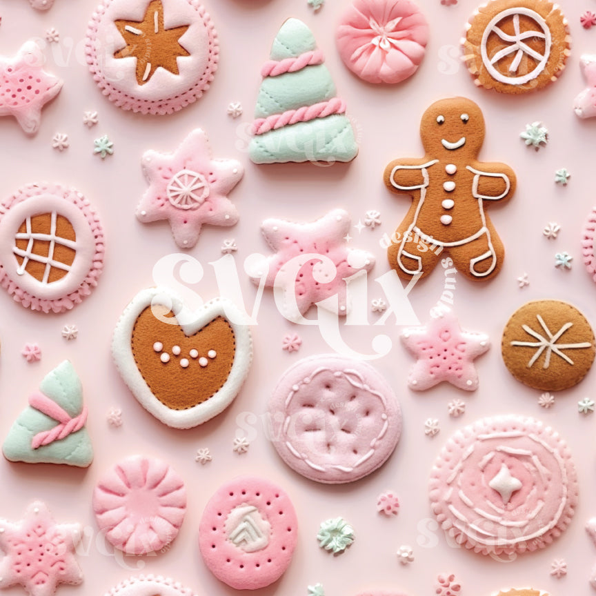 Christmas Sugar Cookies Seamless Patterns