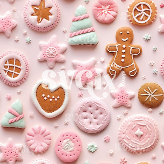 Christmas Sugar Cookies Seamless Patterns