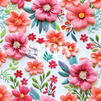Colorful Spring Floral Seamless Pattern