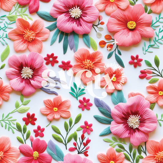 Colorful Spring Floral Seamless Pattern