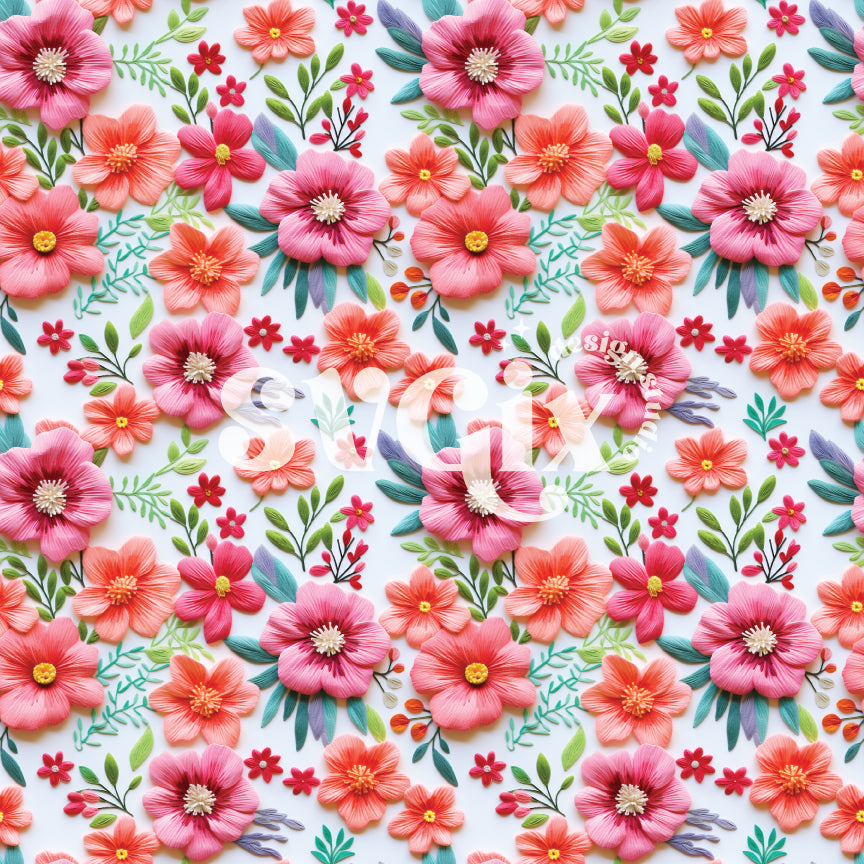 Colorful Spring Floral Seamless Pattern