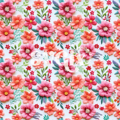 Colorful Spring Floral Seamless Pattern