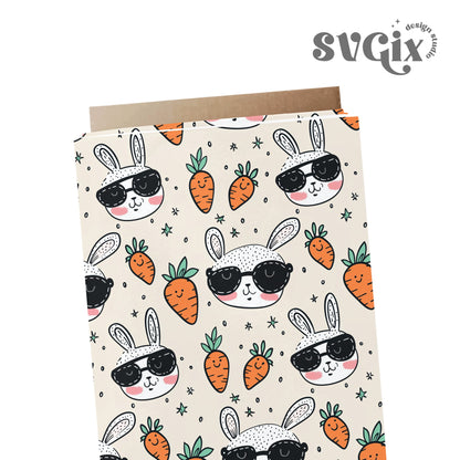 Cool Bunnies Seamless Pattern