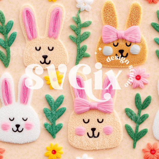 Coquette Bunnies Seamless Pattern by SVGix