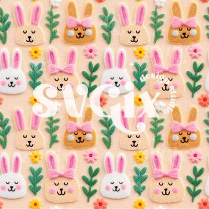 Coquette Bunnies Seamless Pattern by SVGix