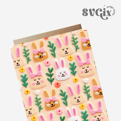 Coquette Bunnies Seamless Pattern by SVGix