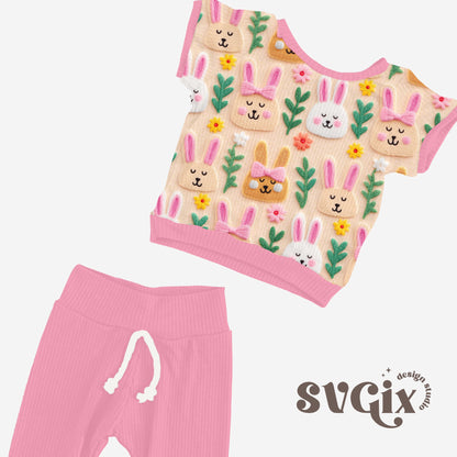 Coquette Bunnies Seamless Pattern by SVGix