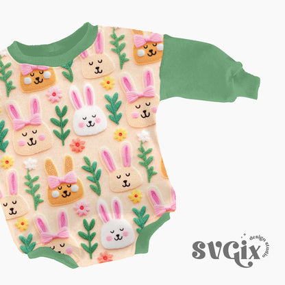 Coquette Bunnies Seamless Pattern by SVGix