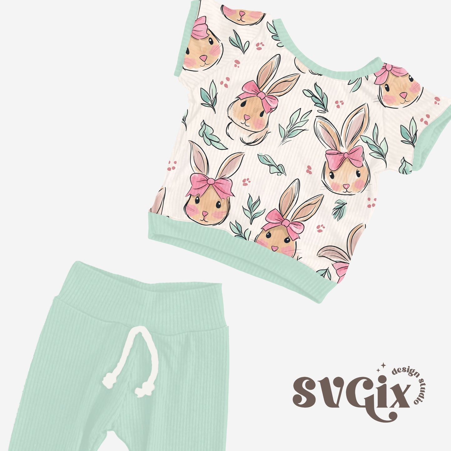 Coquette Easter Bunnies Seamless