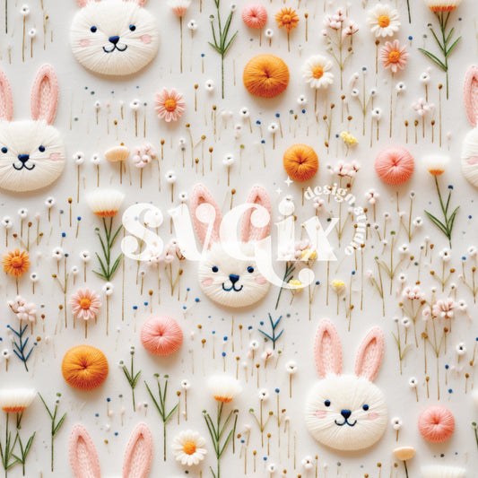 Dainty Bunnies Seamless Pattern