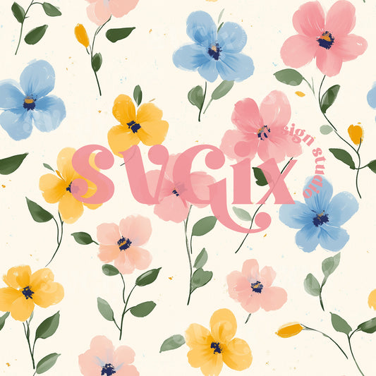 Dainty Painted Floral Seamless