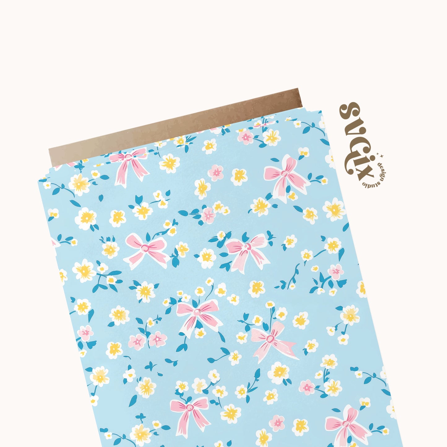 Dainty Coquette Light Blue Floral Seamless