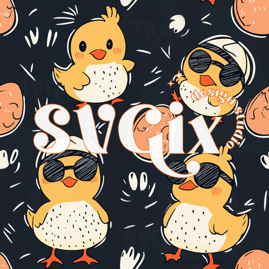 Easter Ducklings Boy Seamless