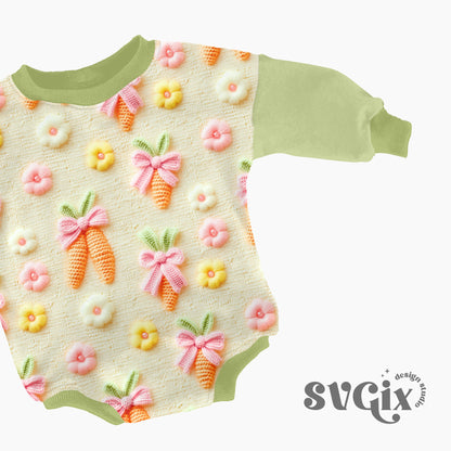 Coquette Easter Carrots Seamless