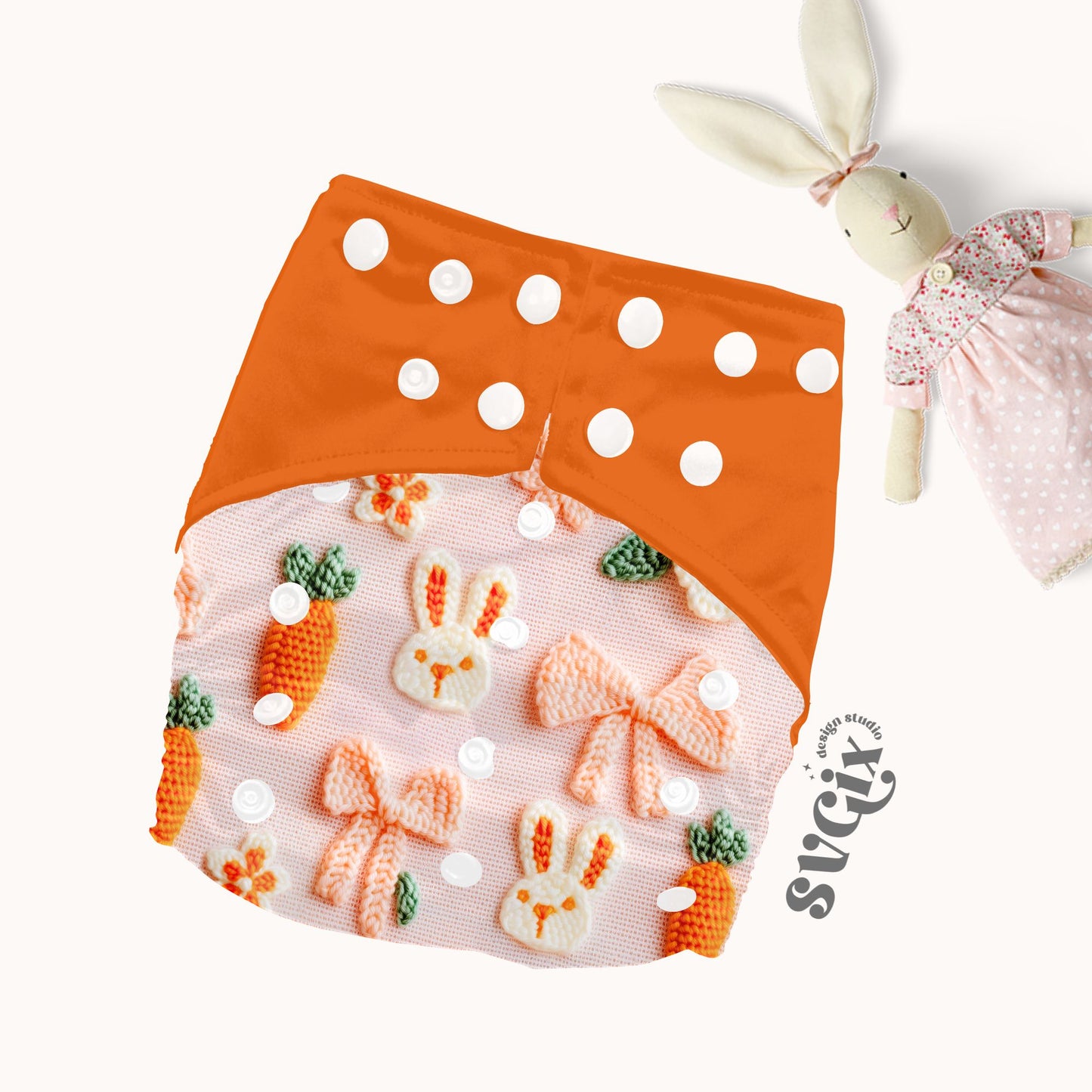 Knitted Easter Bunnies Seamless