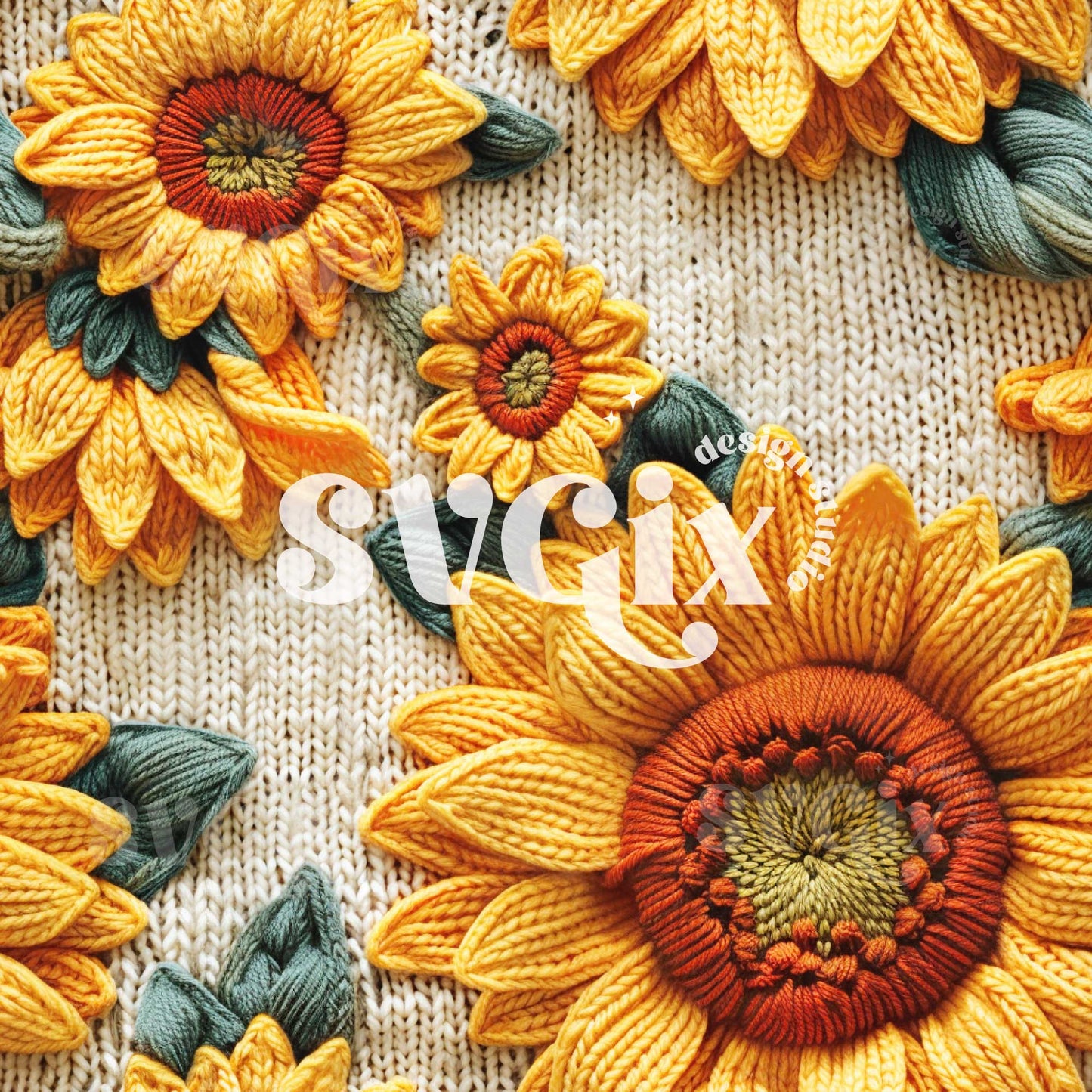 Eternal Summer Sunflowers Seamless Pattern