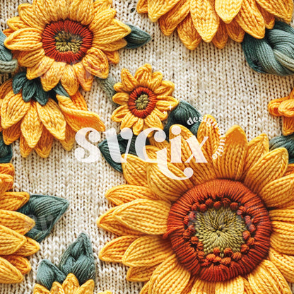 Eternal Summer Sunflowers Seamless Pattern