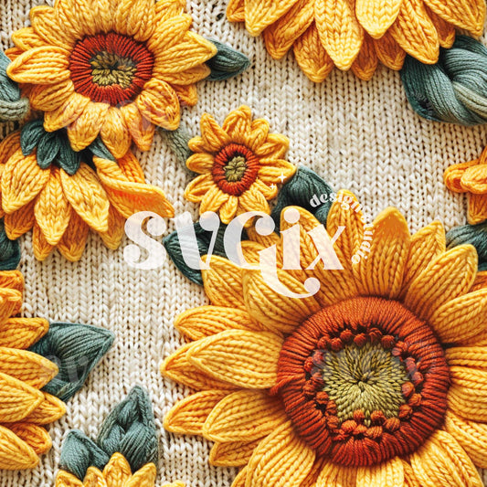 Eternal Summer Sunflowers Seamless Pattern