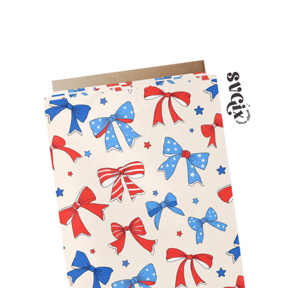 Fourth of July Bows Seamless Pattern