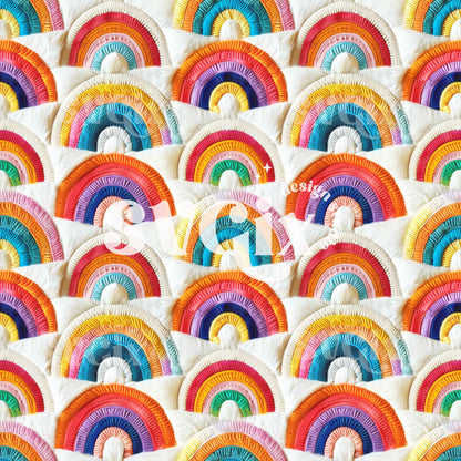 Felted Rainbows Seamless Pattern