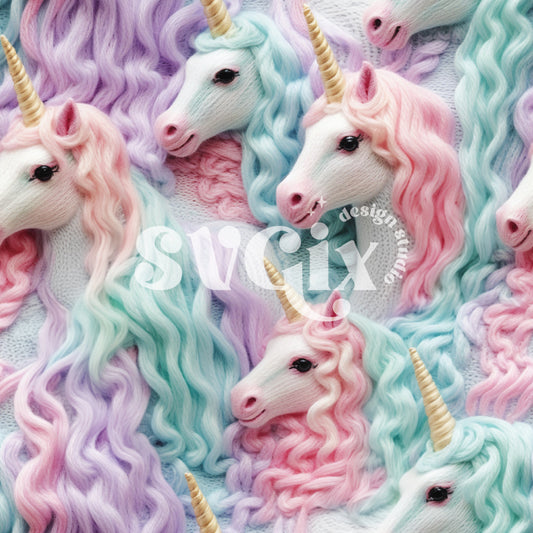 Knit Unicorns II Seamless Pattern - LIMITED 12 UNITS
