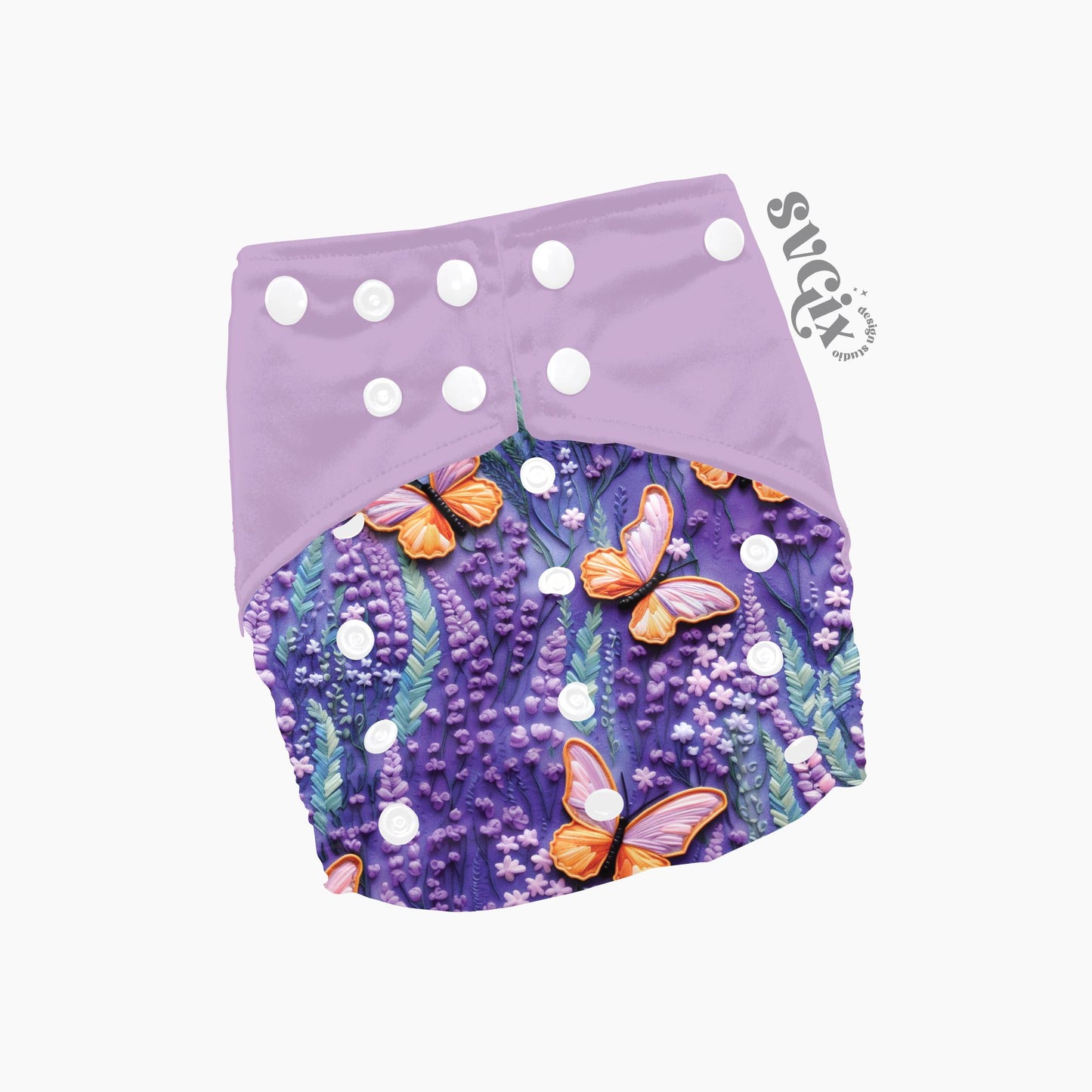 Lavender Seamless Butterfly Repeating Pattern for Fabric Sublimation Scrapbooking by SVGix