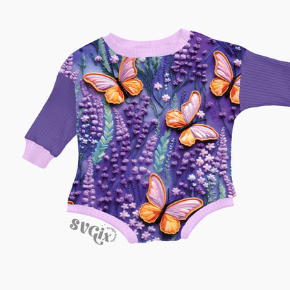 Lavender Seamless Butterfly Repeating Pattern for Fabric Sublimation Scrapbooking by SVGix